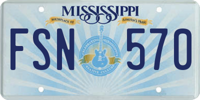MS license plate FSN570