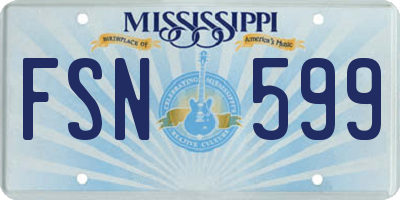 MS license plate FSN599