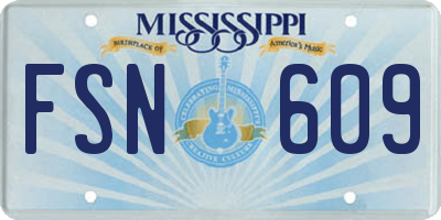 MS license plate FSN609