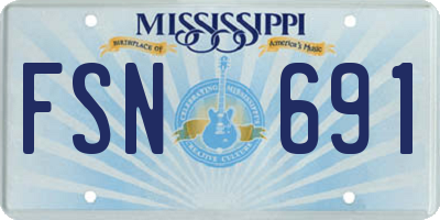 MS license plate FSN691