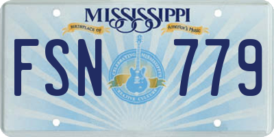 MS license plate FSN779