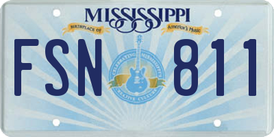 MS license plate FSN811