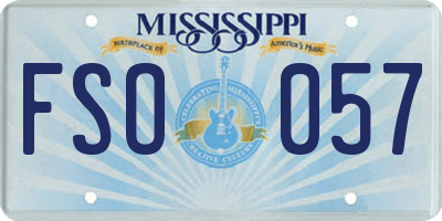 MS license plate FSO057