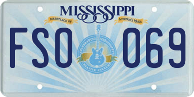 MS license plate FSO069