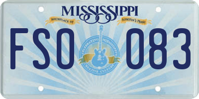 MS license plate FSO083