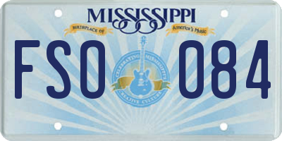 MS license plate FSO084
