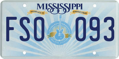 MS license plate FSO093