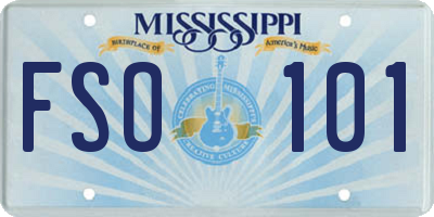 MS license plate FSO101