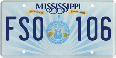 MS license plate FSO106