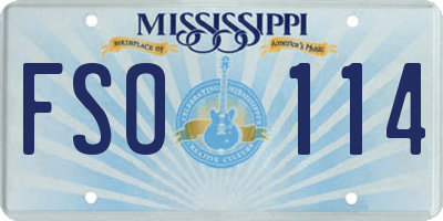 MS license plate FSO114