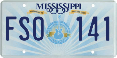 MS license plate FSO141