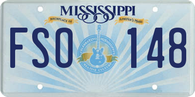 MS license plate FSO148