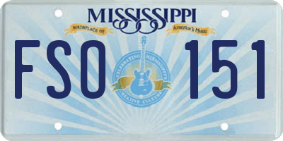 MS license plate FSO151