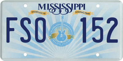 MS license plate FSO152