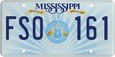 MS license plate FSO161