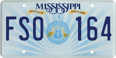 MS license plate FSO164