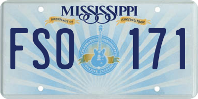 MS license plate FSO171