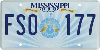 MS license plate FSO177
