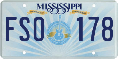 MS license plate FSO178