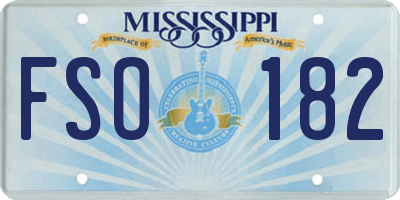 MS license plate FSO182