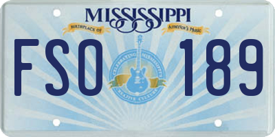 MS license plate FSO189