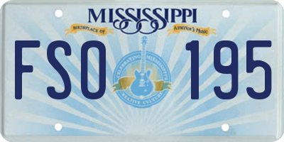 MS license plate FSO195