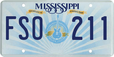 MS license plate FSO211