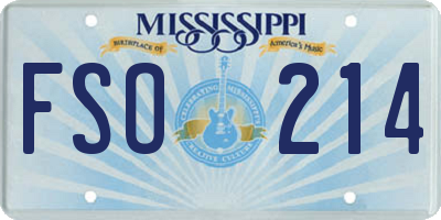 MS license plate FSO214