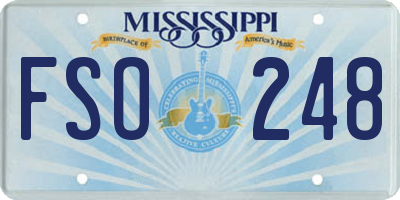 MS license plate FSO248
