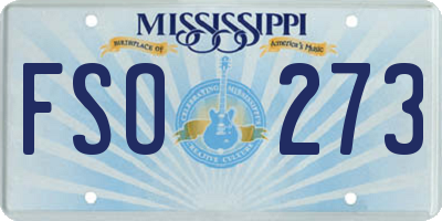 MS license plate FSO273