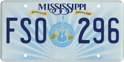 MS license plate FSO296