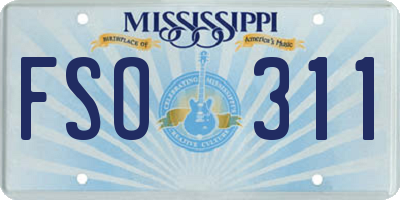MS license plate FSO311