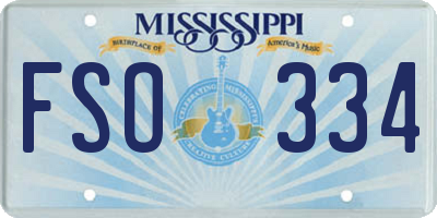 MS license plate FSO334
