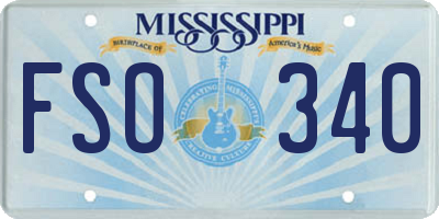 MS license plate FSO340