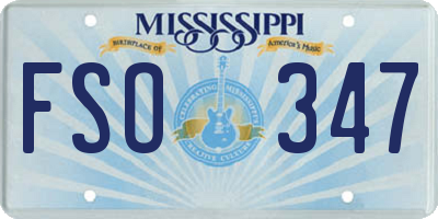 MS license plate FSO347