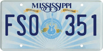 MS license plate FSO351