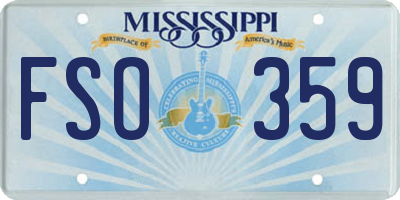 MS license plate FSO359