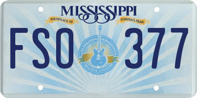 MS license plate FSO377