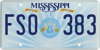 MS license plate FSO383