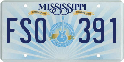 MS license plate FSO391