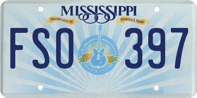 MS license plate FSO397