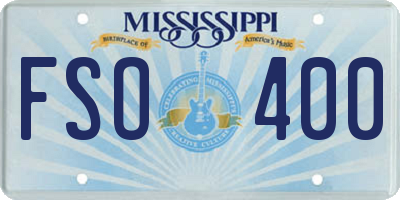 MS license plate FSO400