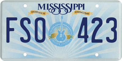MS license plate FSO423