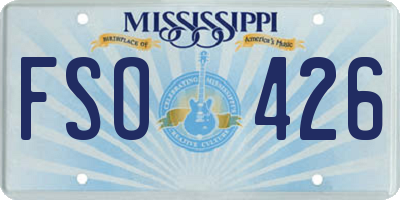 MS license plate FSO426