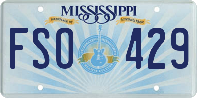 MS license plate FSO429