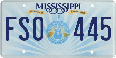 MS license plate FSO445