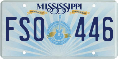 MS license plate FSO446