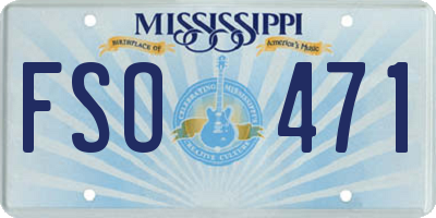 MS license plate FSO471