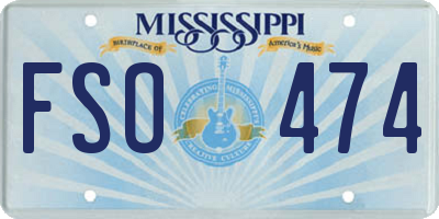 MS license plate FSO474