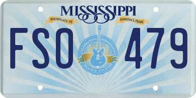 MS license plate FSO479